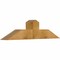 Ekena Millwork Portland Rough Sawn Timber Gable Bracket, Western Red Cedar, 48"W x 12"H x 6"D x 6"F, 6/12 Pitch GBW048X12X0606POR00RWR - alternate 4